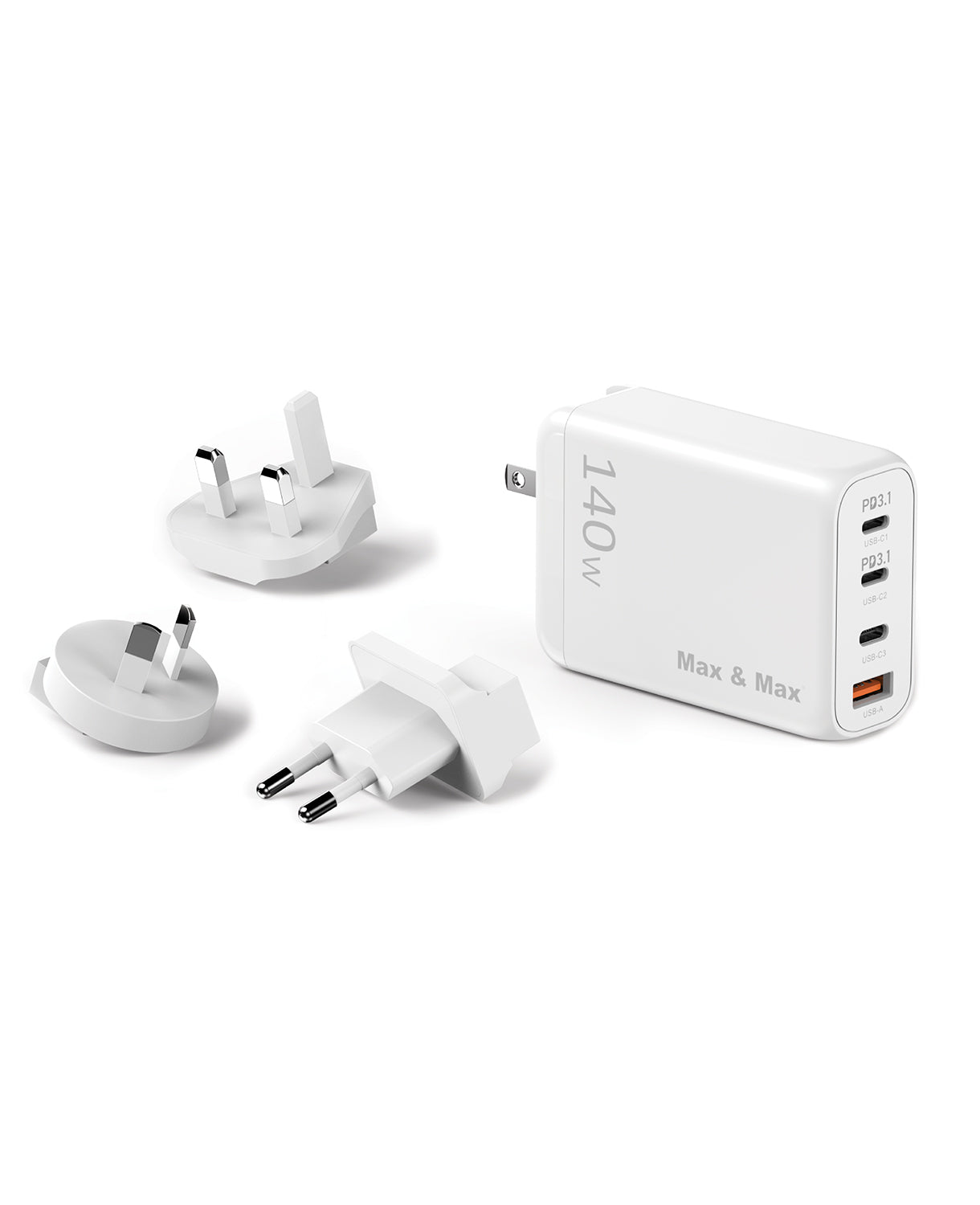 140 Watts Smart Premium GaN Wall Charger, USB-C and USB-A Ports, for Iphone Samsung Laptops 140 Watts Smart Premium GaN Wall Charger, USB-C and USB-A Ports, for Iphone Samsung Laptops